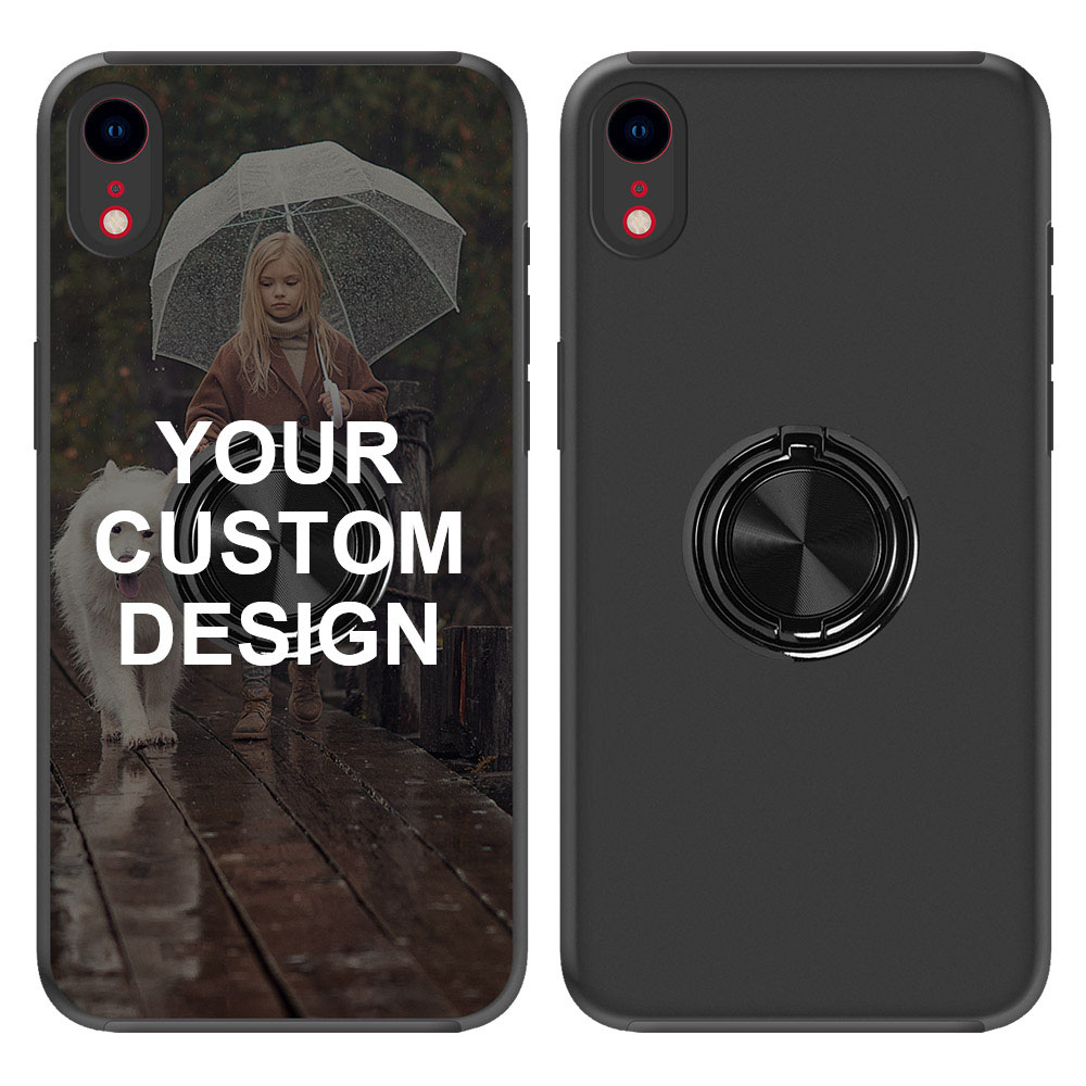 Custom for iPhone XR Ring Holder Dual Layers Case